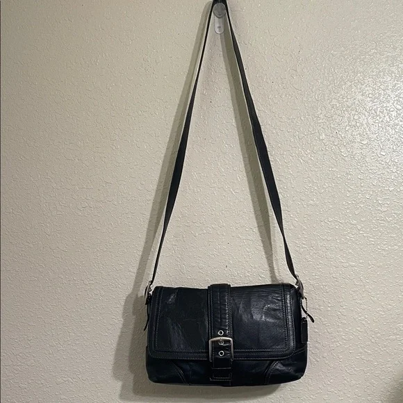 Coach vintage crossbody Black Leather bag